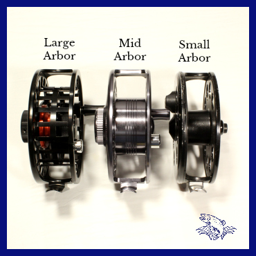 fly reel arbor size