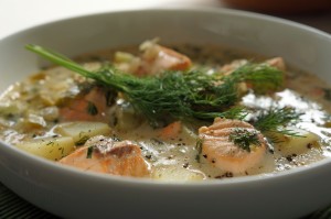 Finnish Salmon Soup - Lohikeitto