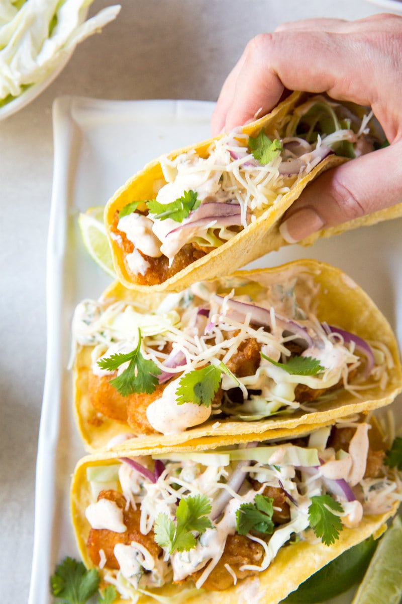 Beer Battered Fish Tacos