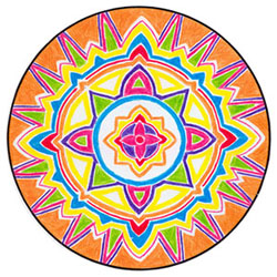 wicca-spirituality Orange Shield Mandala 